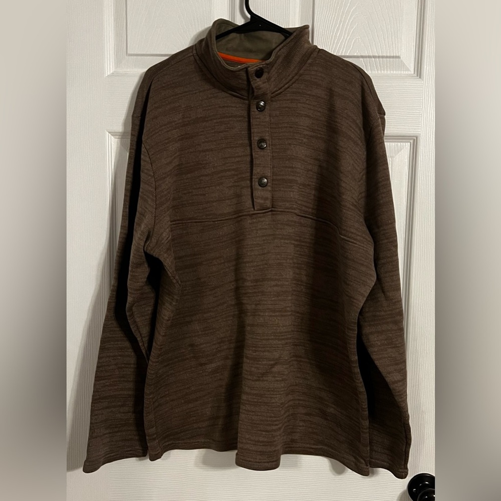 Magellan Outdoors Hunt Gear Men’s 2xl Loose Fit Mag Warmth Tan 1/4 Snap Jacket